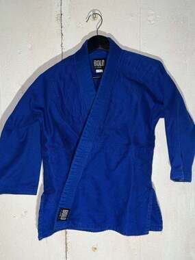 Bold Look Blue Judo BJJ Martial Arts Gi Jacket Size 0